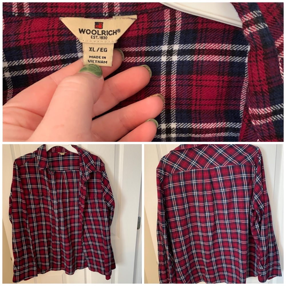 Wool rich button down shirt